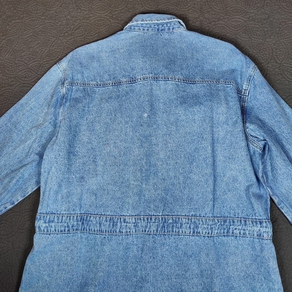 Kancan Virginia Button Down Denim Shirt Dress Belt Pockets Women's XL Blue - Picture 7 of 14